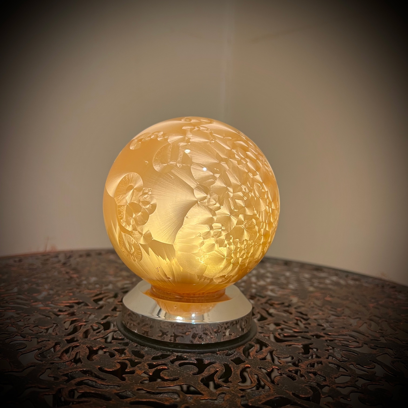 Click to view product details and reviews for 10cm Gold Glass Ball Light.