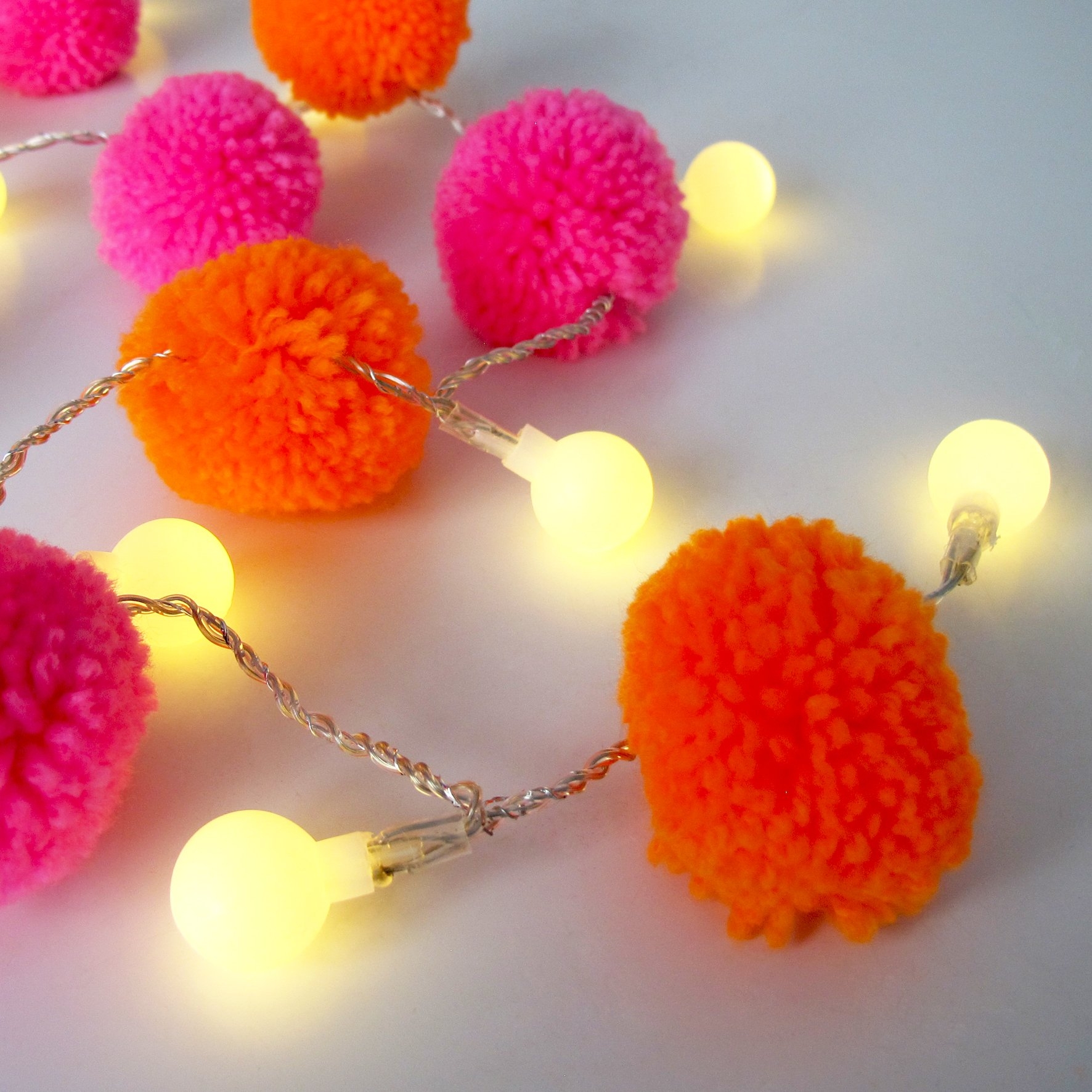 Click to view product details and reviews for 20 Neon Pom Pom Fairy Lights.