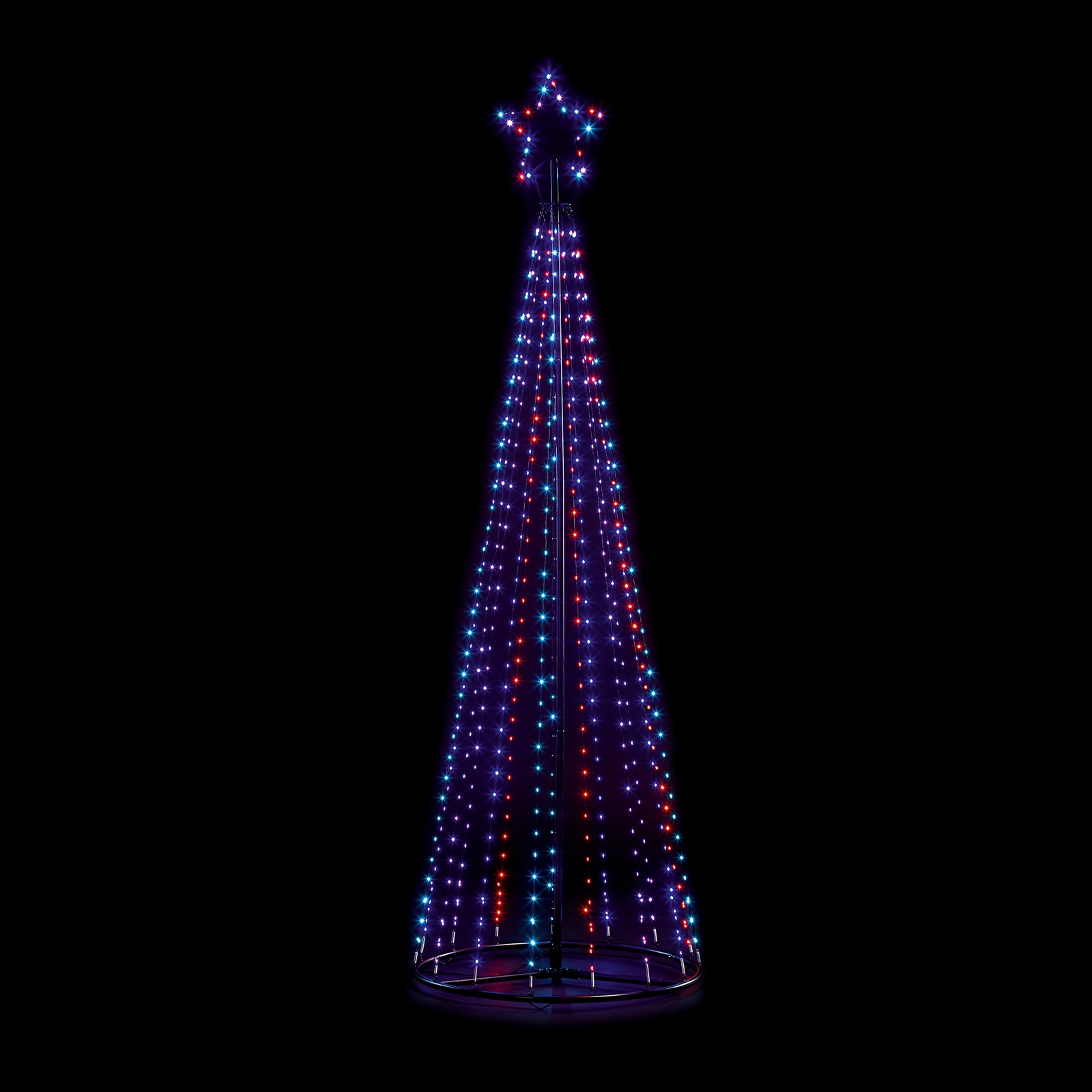 Microbrights Rainbow LED Pyramid Trees - Christmas Tree Fairy Lights ...