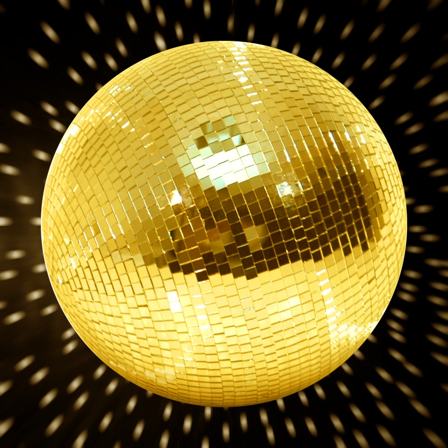 30cm Gold Mirror Ball Equinox