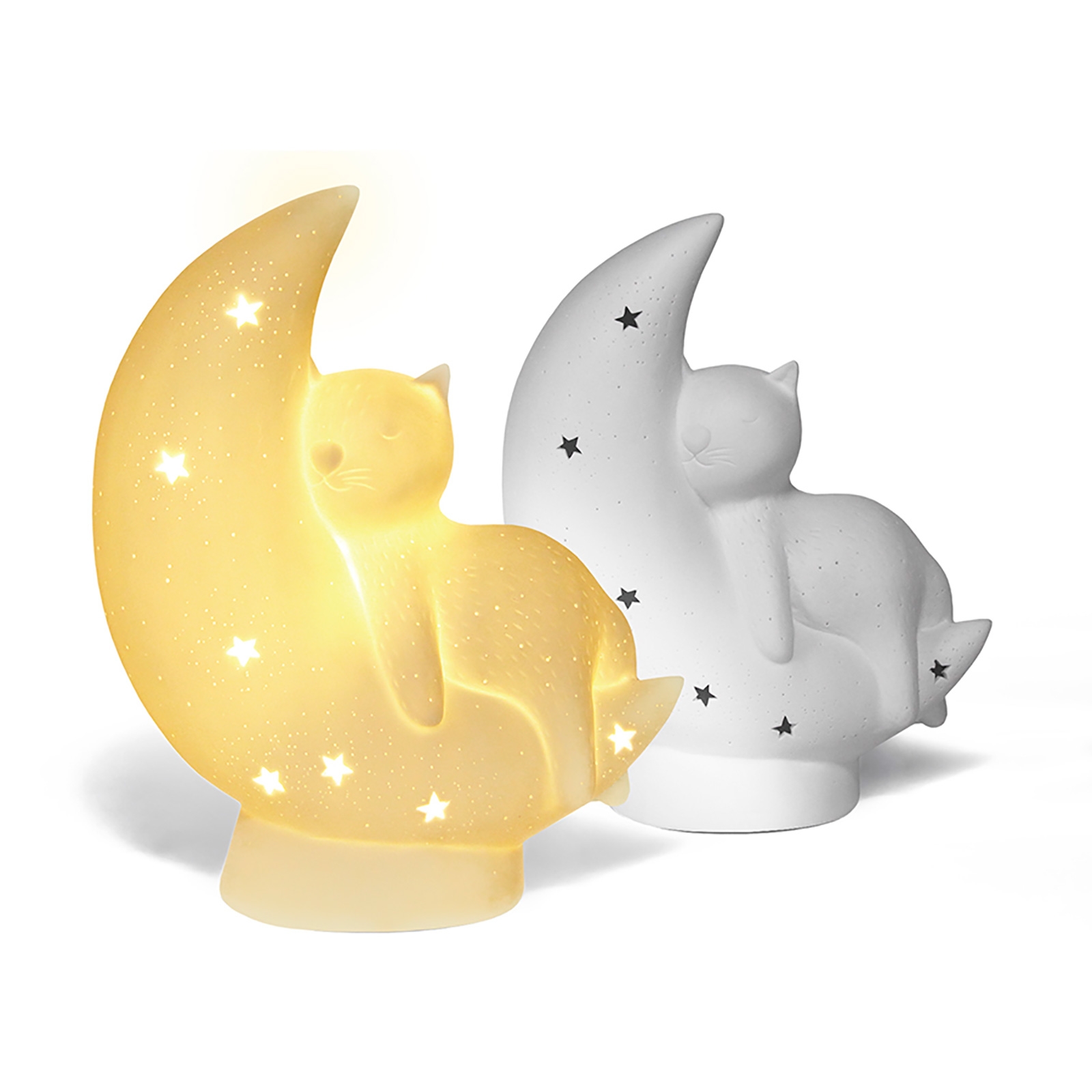 Click to view product details and reviews for 3d Ceramic Cat On The Moon Lamp.