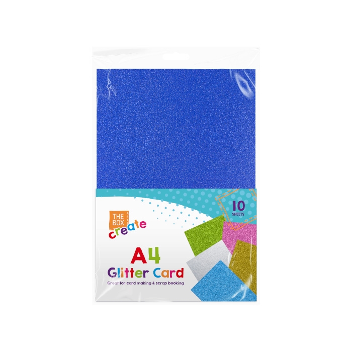 A4 Glitter Card 10 Pack