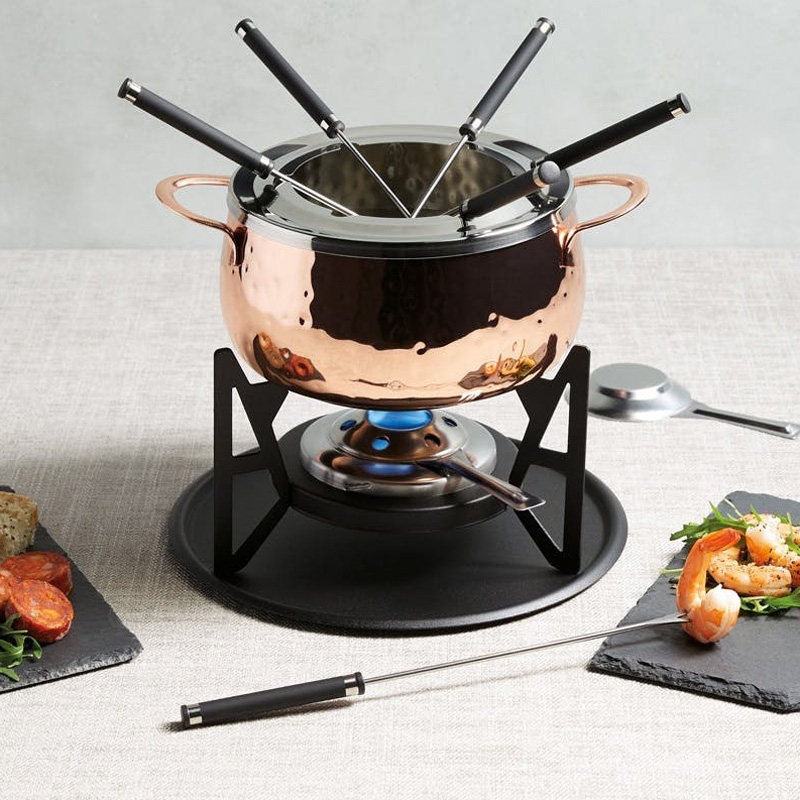 Click to view product details and reviews for Artesa Hand Finished Copper Effect Fondue Set.