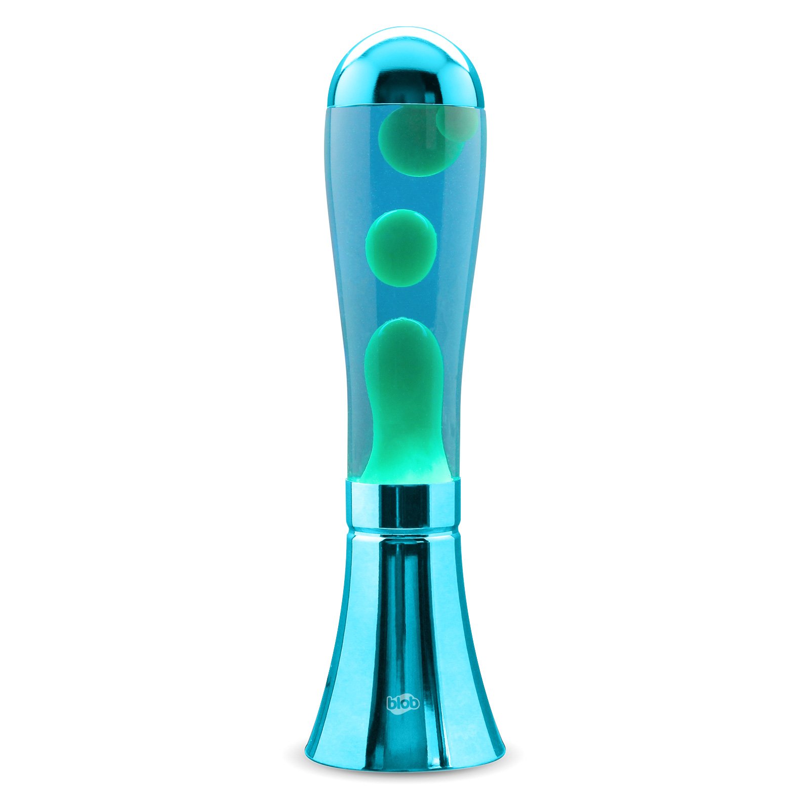 Image of BIG BLOB Blob Lamps Lava Lamp - Metallic Blue Base - Green/Blue