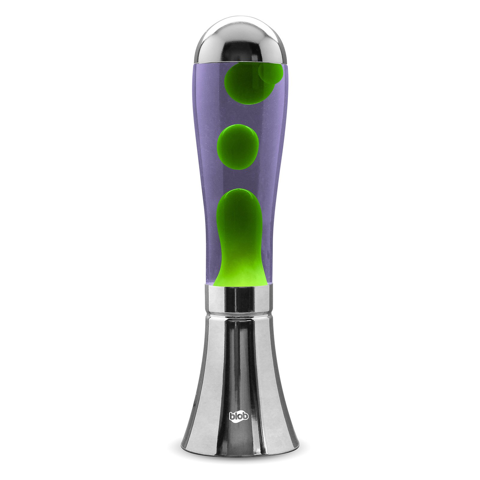 Image of BIG BLOB Blob Lamps Lava Lamp - Silver Base - Green/Purple