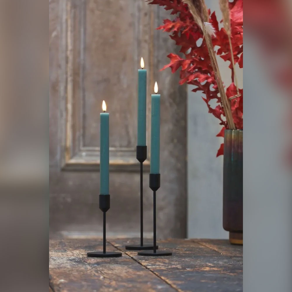 Click to view product details and reviews for Black Candlesticks 3 Pack By Lightstyle London.