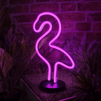Led Neon Flamingo Light, Brilliant Ideas Flamingo Led Neon Table Lamp