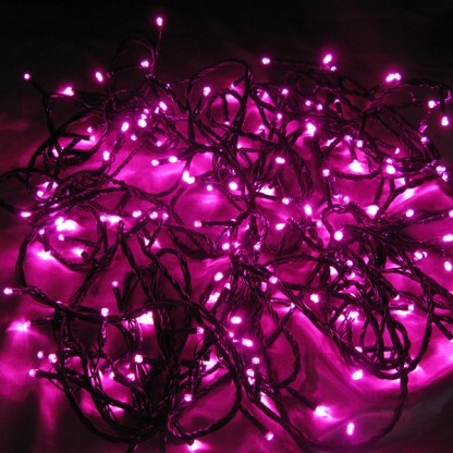 200 Pink LED Chaser String Lights