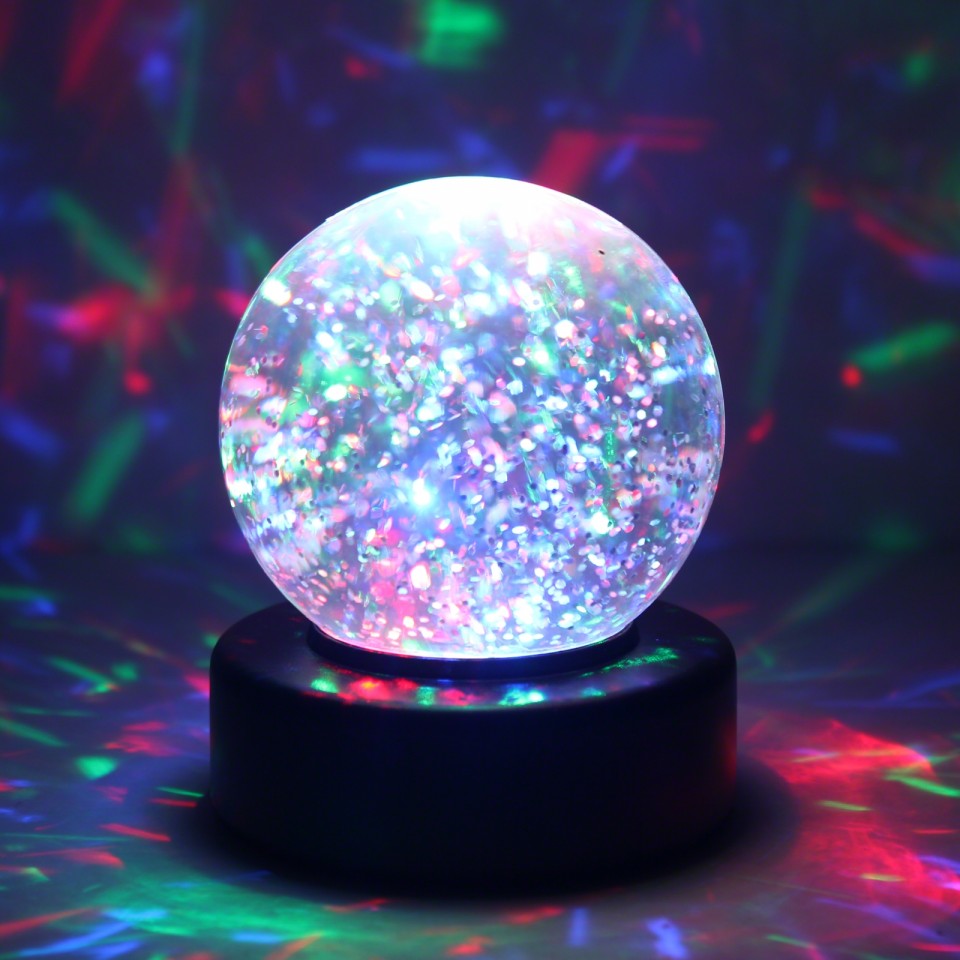  3" Light Up Glitter Ball