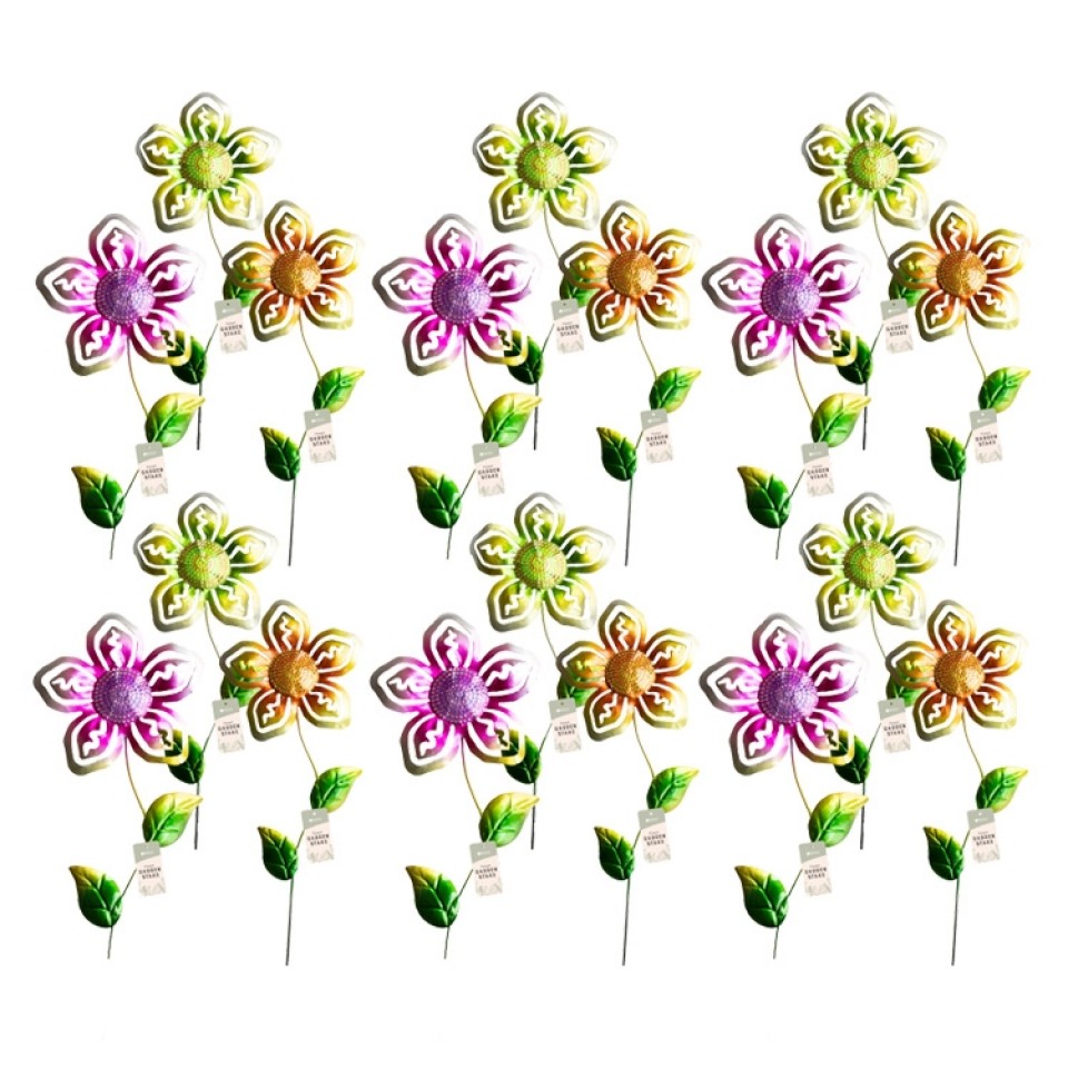  62cm Tall Jewelled Flower Stakes (24 pack)