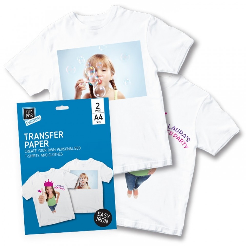  Print Your Own T-Shirt Transfer Paper (2 pack)