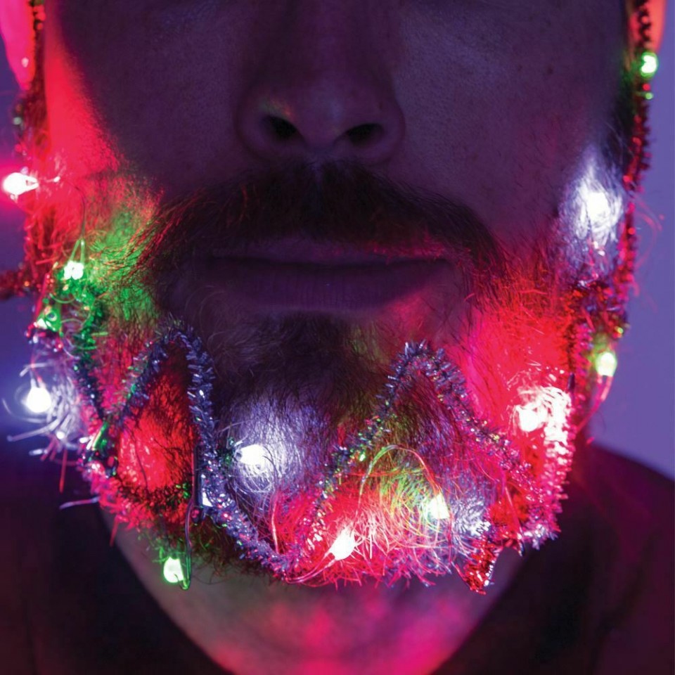  Christmas Beard Lights and Tinsel
