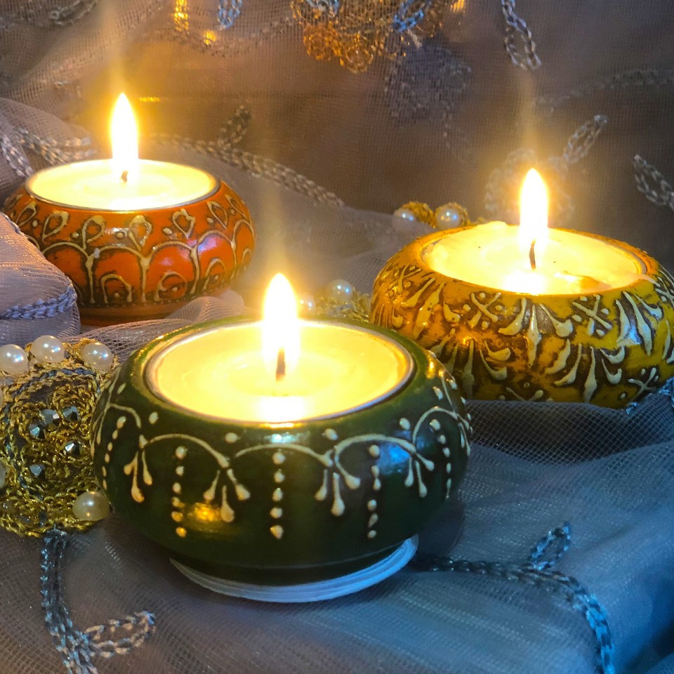  Colourful Indian Tealight Holders