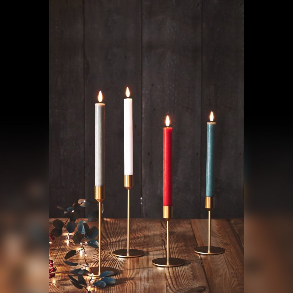 Candlesticks not included Chandelier Led Taper Candles W/timer - 2 Pack