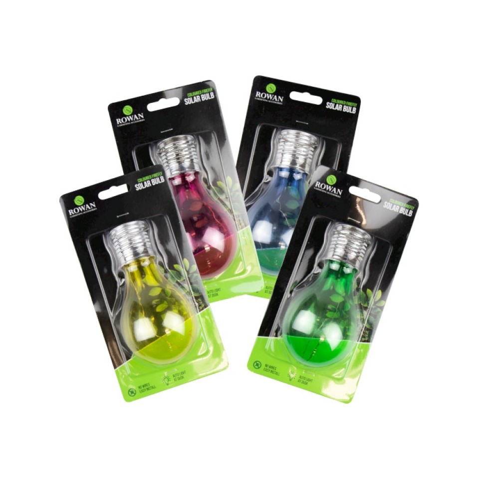  Colourful Solar Light Bulbs x 4