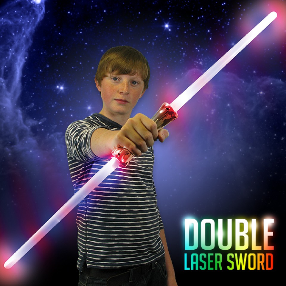  Light Up Double Laser Sword