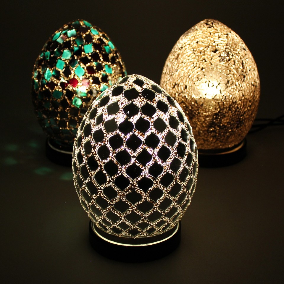  20cm Mosaic Egg Lamp