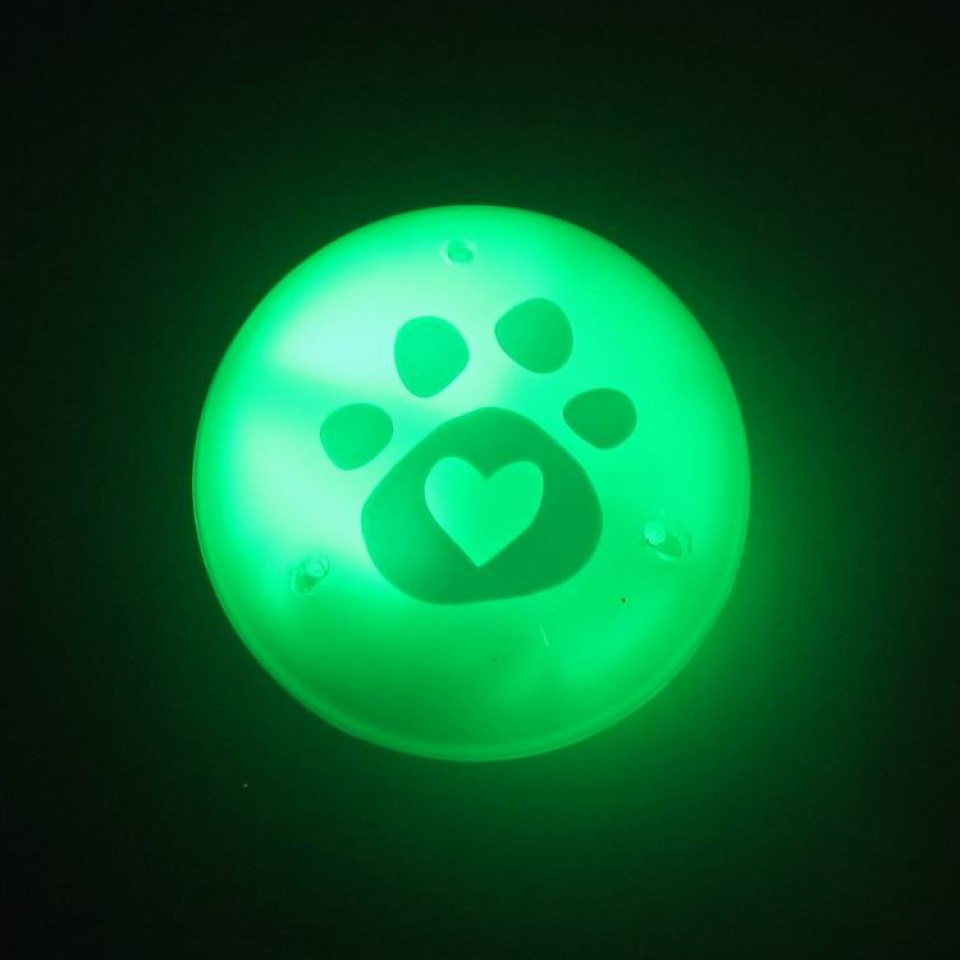  Dog Glow Ball Green Led - Findables