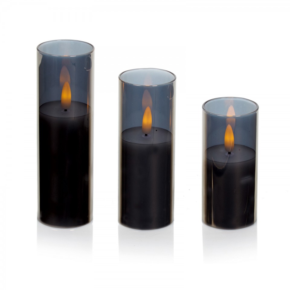  Flickabrights Glass Cup Candle Set