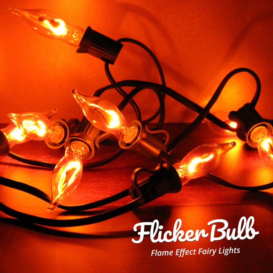  10 Flickering Bulb Fairy Lights - Connectable