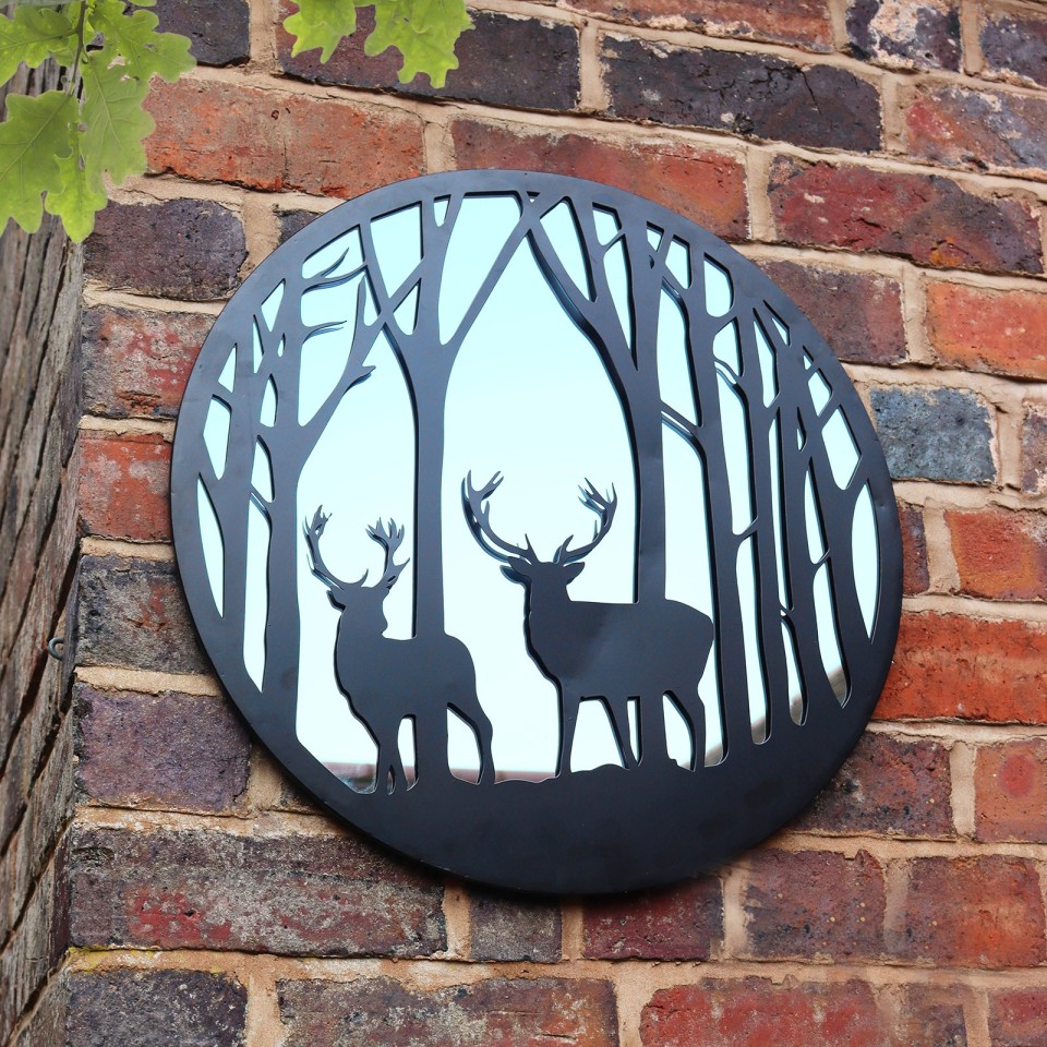  Forest Stag Silhouette Mirror