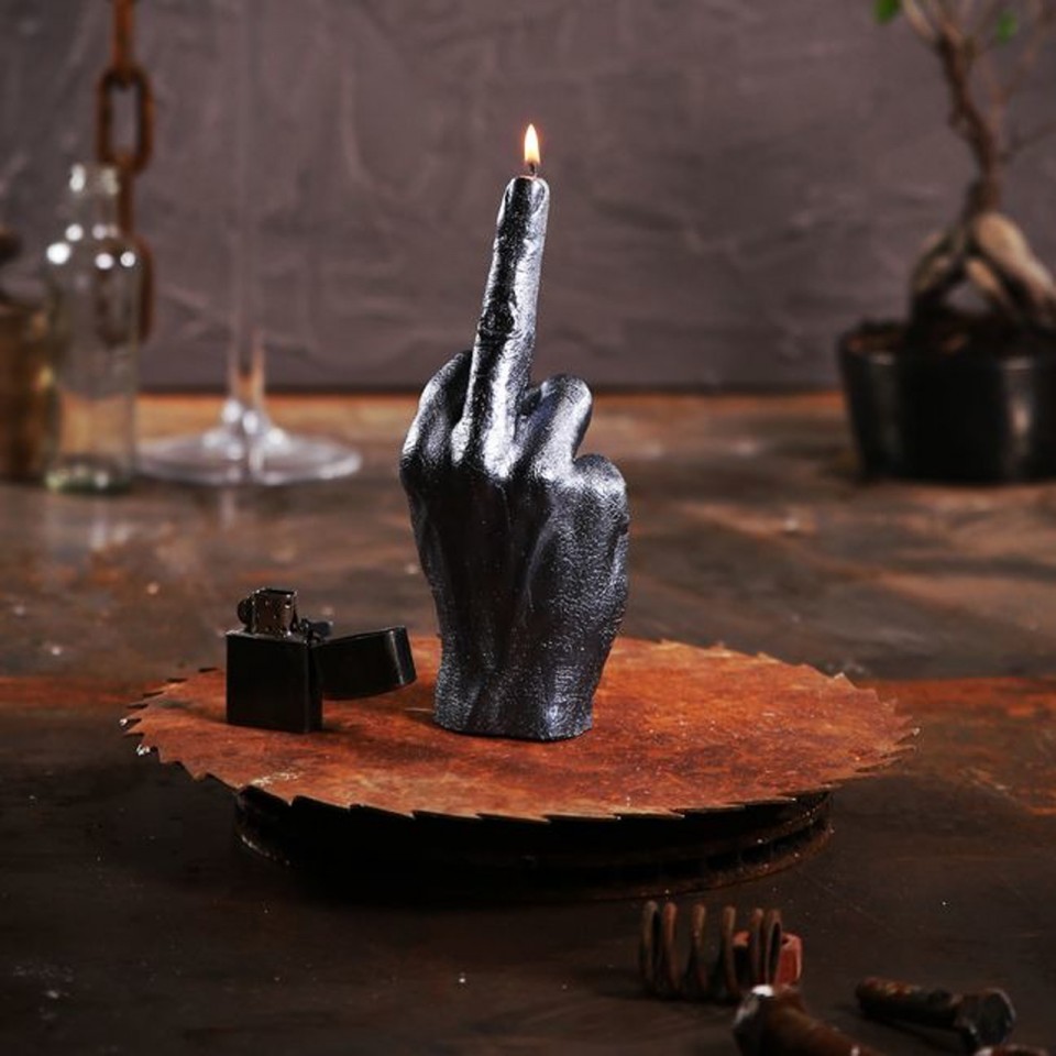 Teen Room Decor Candle Novelty Shaped Candle Hand Gesture Candle Middle Finger Candle Funny Aesthetic Candle Hand Fuck Candle