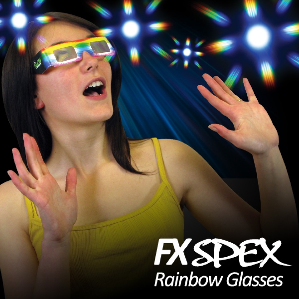  FX Spex Rainbow Glasses Standard (10 Pack)