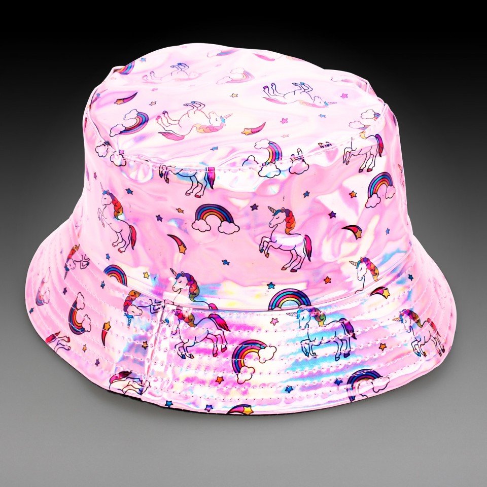  Pink Holographic Unicorn Hat