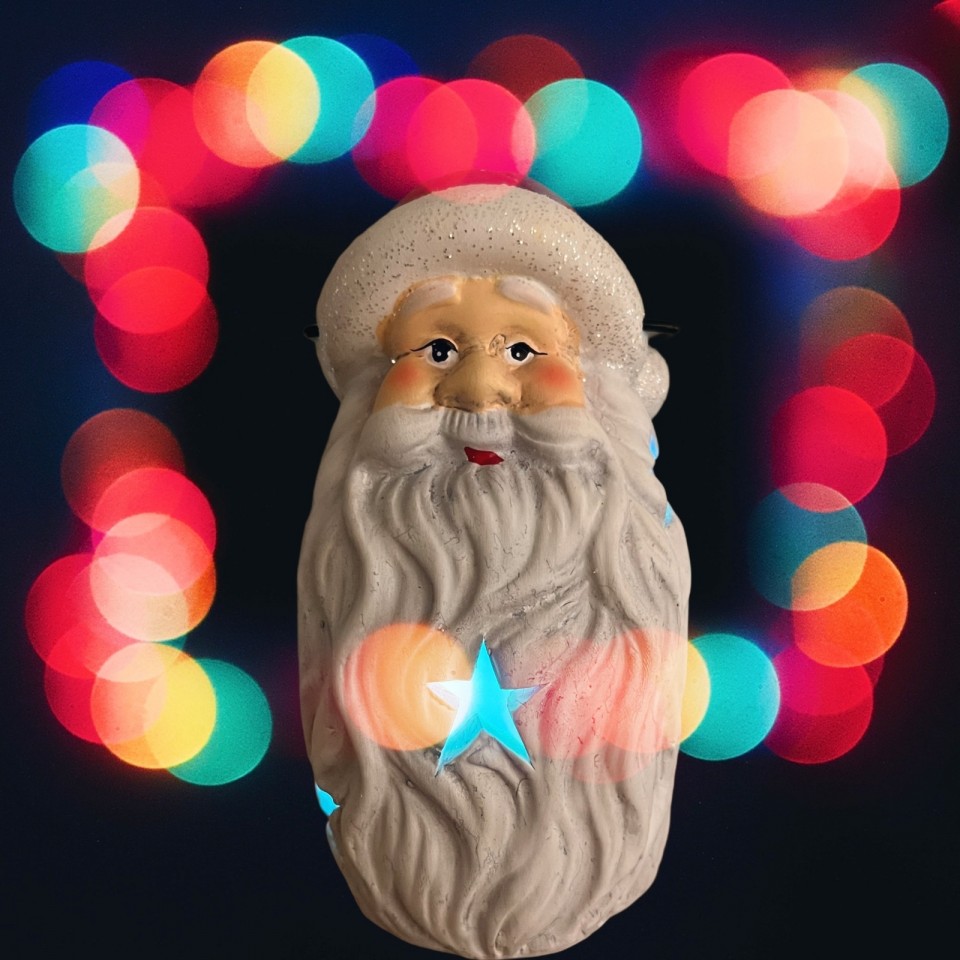  Light Up Santa Lantern Ornament