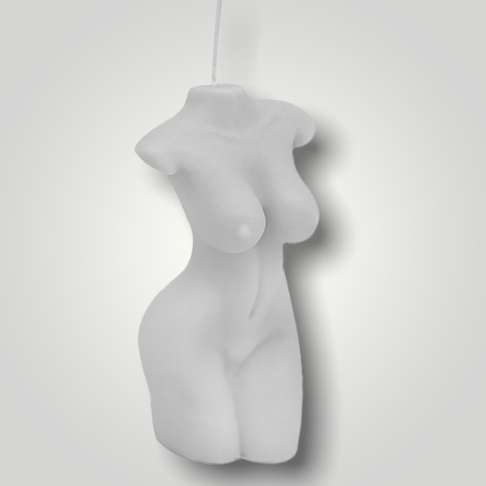 Grey Venus Desire Body Candles - Ivory & Grey