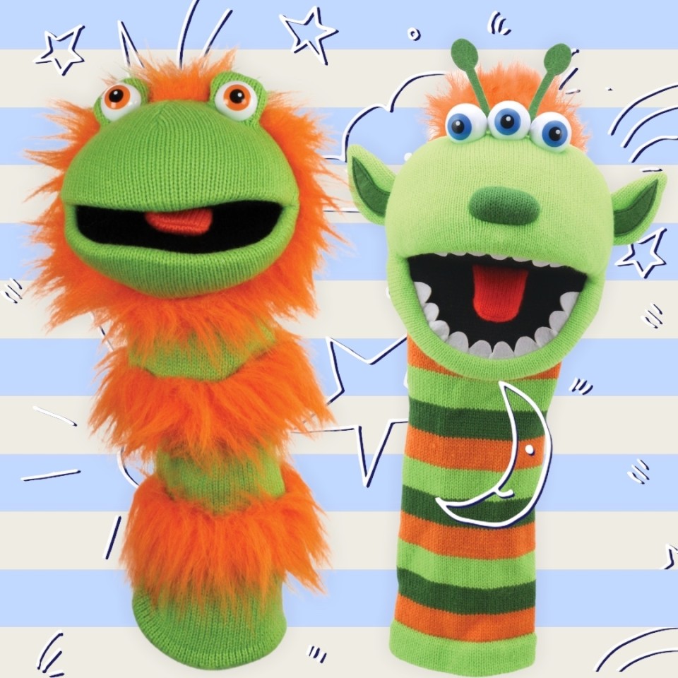 Ginger & Narg Sockette Sock Puppets by The Puppet Company