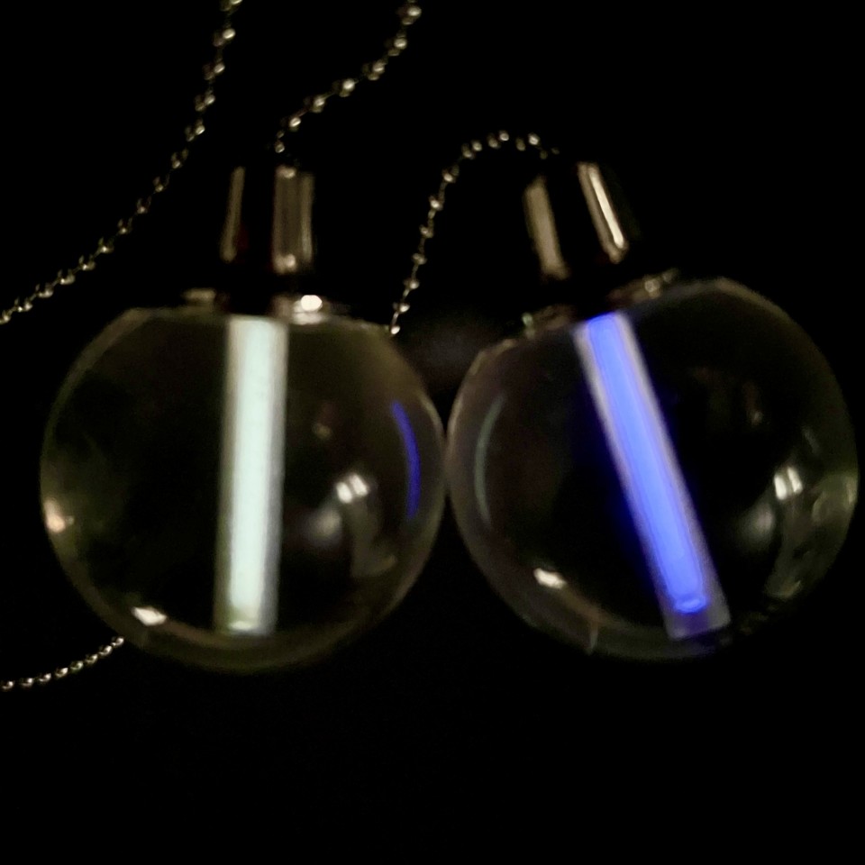 White and Blue Glow Tritium Light Pulls