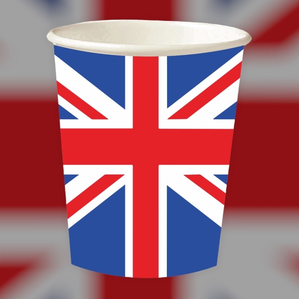  Union Jack Paper Cups - 6 Pack