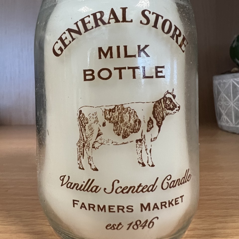  Milk Bottle Candle - Vanilla Scented