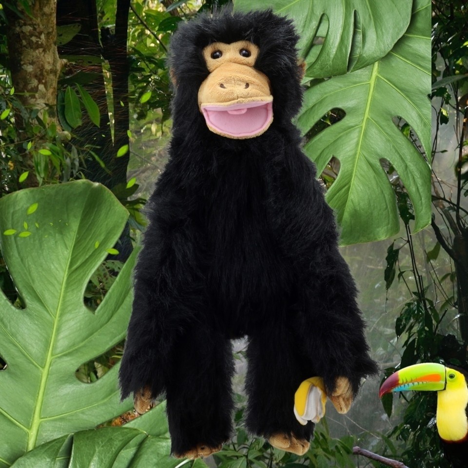 60cm Tall Chimp Jumbo Sized Chimp Puppets 60cm, and 74cm Tall