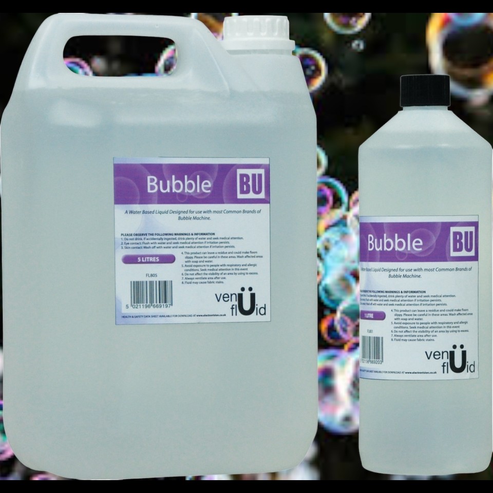  VENU BU Bubble Fluid in 1 and 5 Litre Bottles