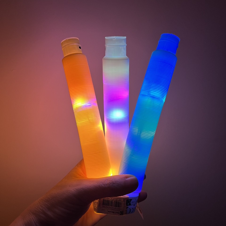  Sensory Light Up Stretchable Connectable Pop Tubes