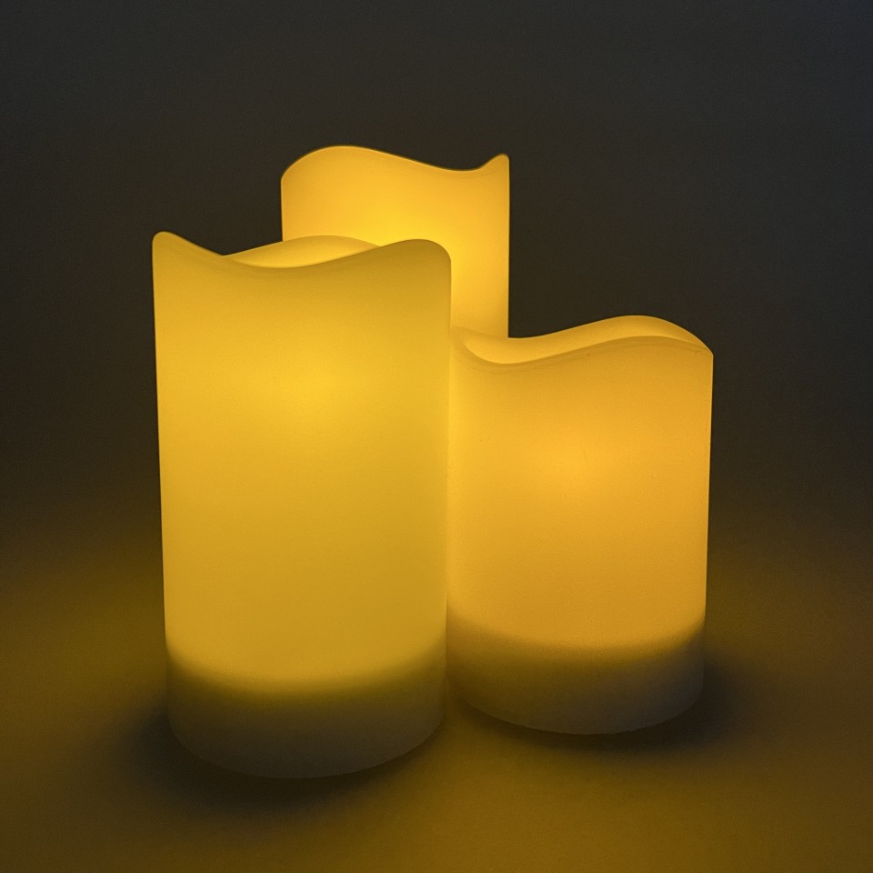 Solar LED Candle Set - 3 Pack