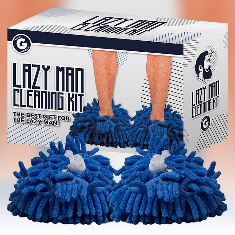 Lazy Man Cleaning Kit - Mop Slippers & Hand Mitt