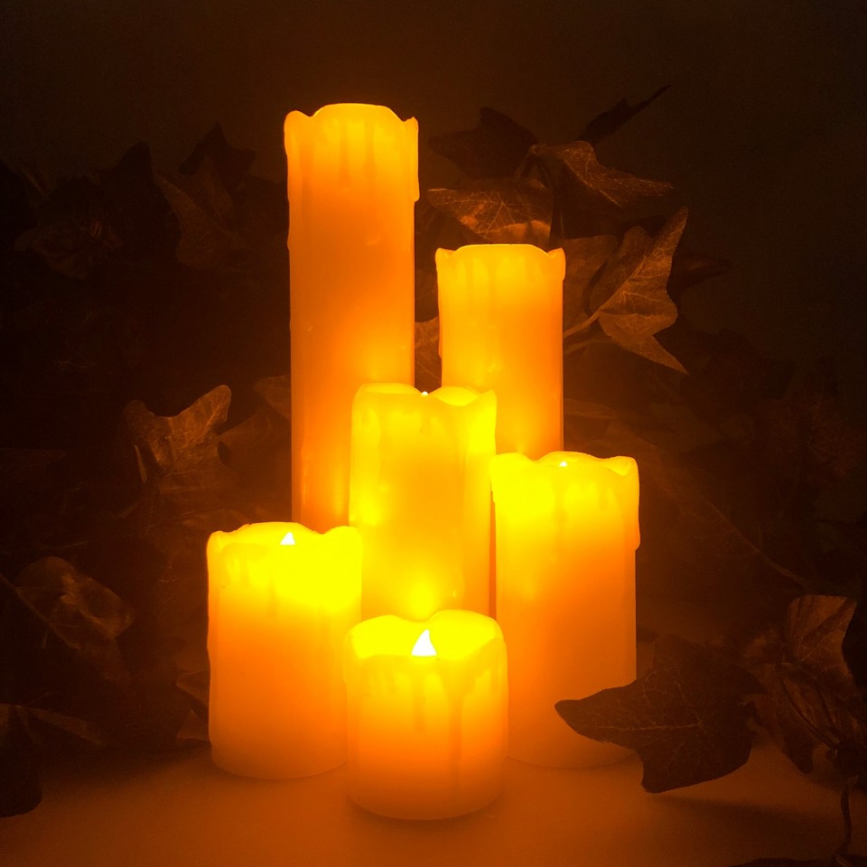  LED Dripping Wax Candle Set of 6