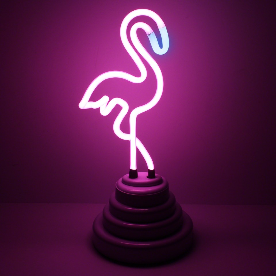  Neon Flamingo Light - USB or B/O