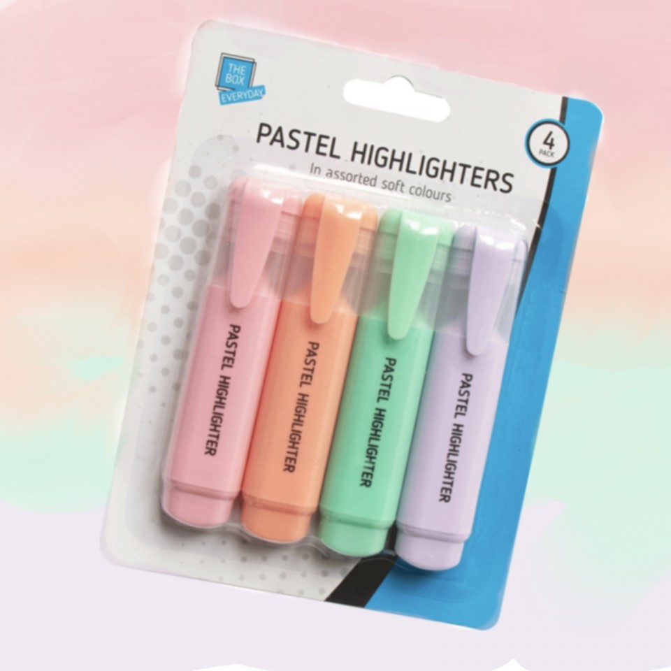  Pastel Highlighter Pens (4 pack)