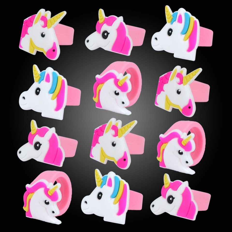  Unicorn Party Rings (12 pack)