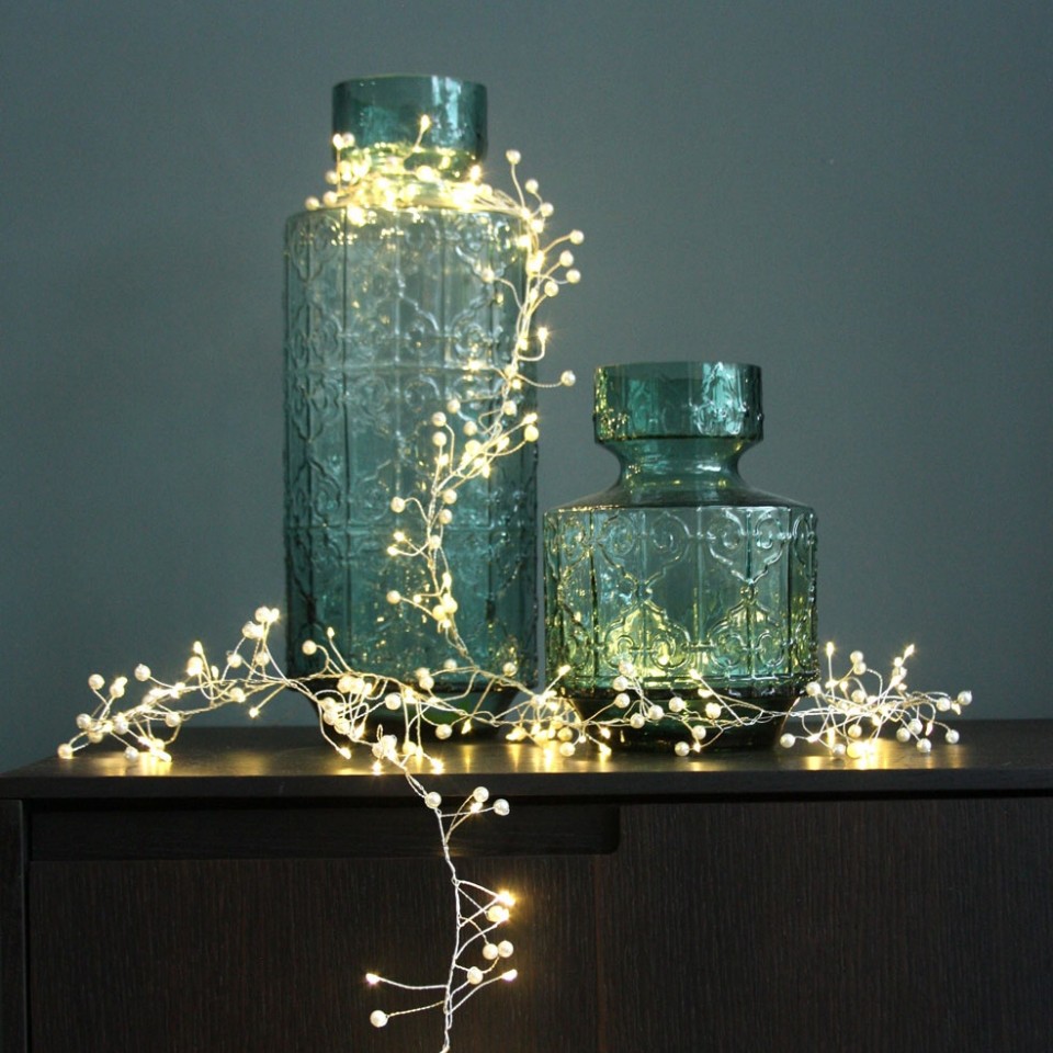  Pearl Cluster Battery Operated Fairy Lights 