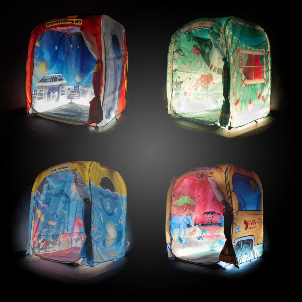 Four designs to choose from PODSPOP Pop Up Sensory Tents