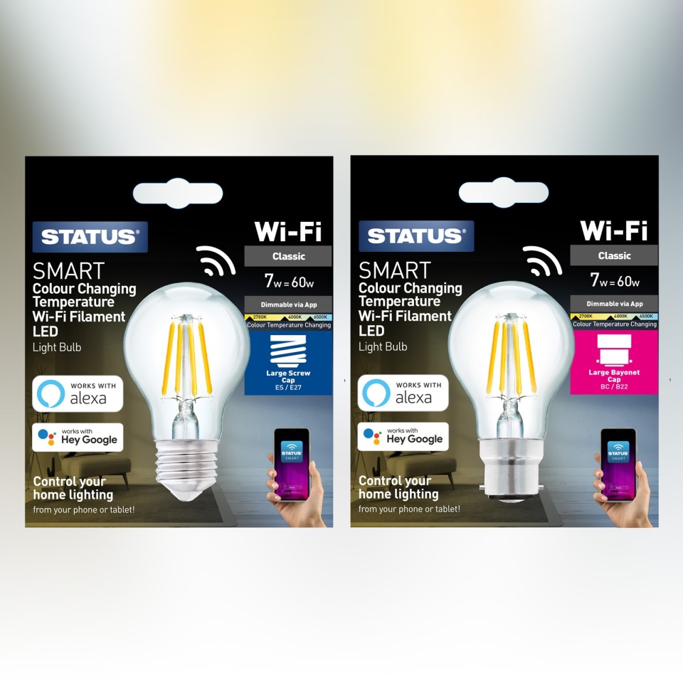  Smart Wi-Fi Tunable White Filament LED Bulb