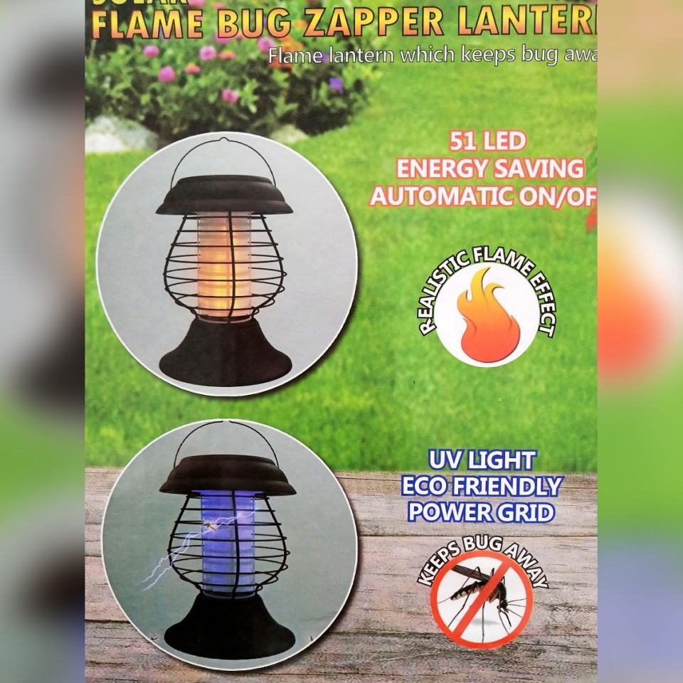  Solar Bug Zapper & Flame Lantern