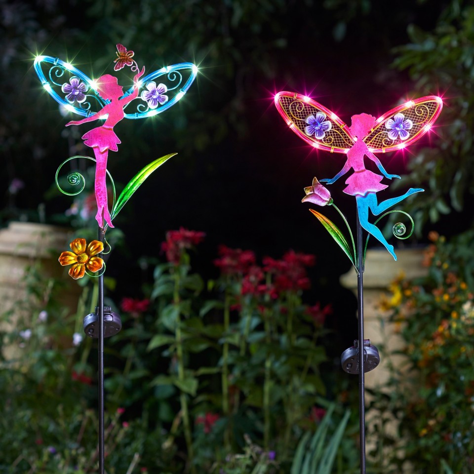 Yard Decorations. Lawn & Garden Ornaments Housewarming Gifts for New Home Solar Powered Fairy Lights TekHome Solar Lights Outdoor Garden 3-Pack Color Changing Solar Butterfly Fairy Garden Stakes 