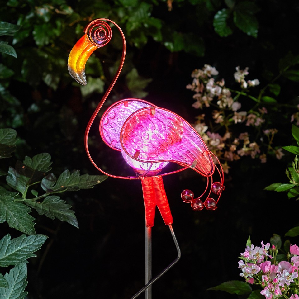Solar Wackelfigur Dancing Flamingo Wackelkopffigur solar pal Sommer Urlaub 