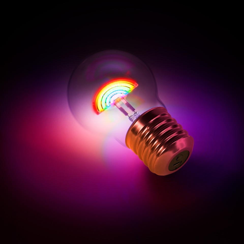  Cordless Rainbow Lightbulb - USB Rechargeable by SUCK UK